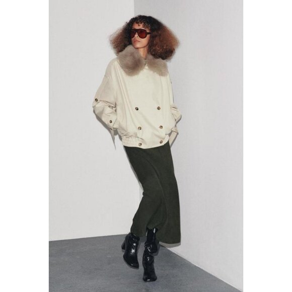 ZARA ZW COLLECTION WATER-REPELLENT SHORT TRENCH COAT - Picture 6 of 12